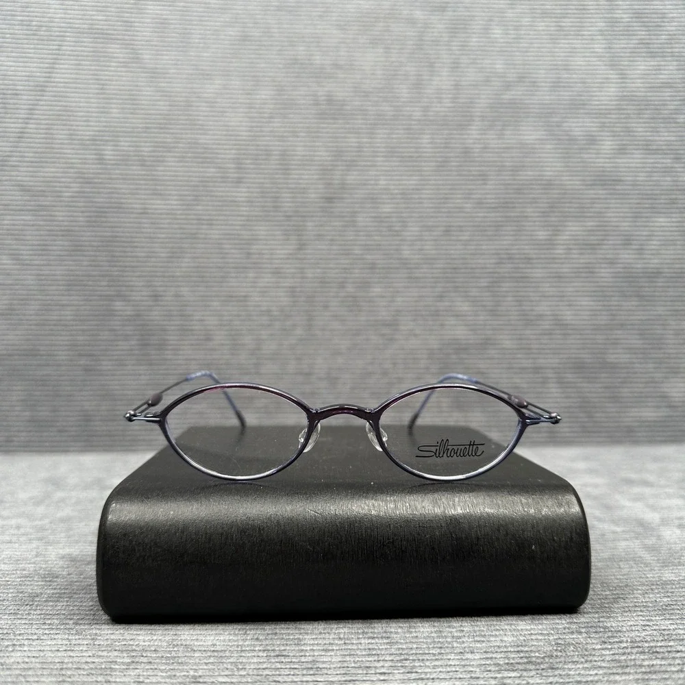 Silhouette SPX M 1948 Titan Y2K Eyeglasses Purple Blue Frames‎ Austria 46-21-135